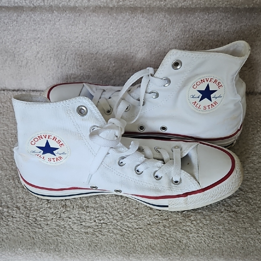 Converse White Canvas High-Top Sneakers
